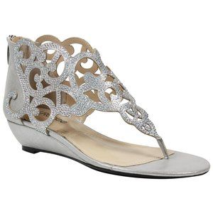J. Renee Minka Silver Dress Sandal
